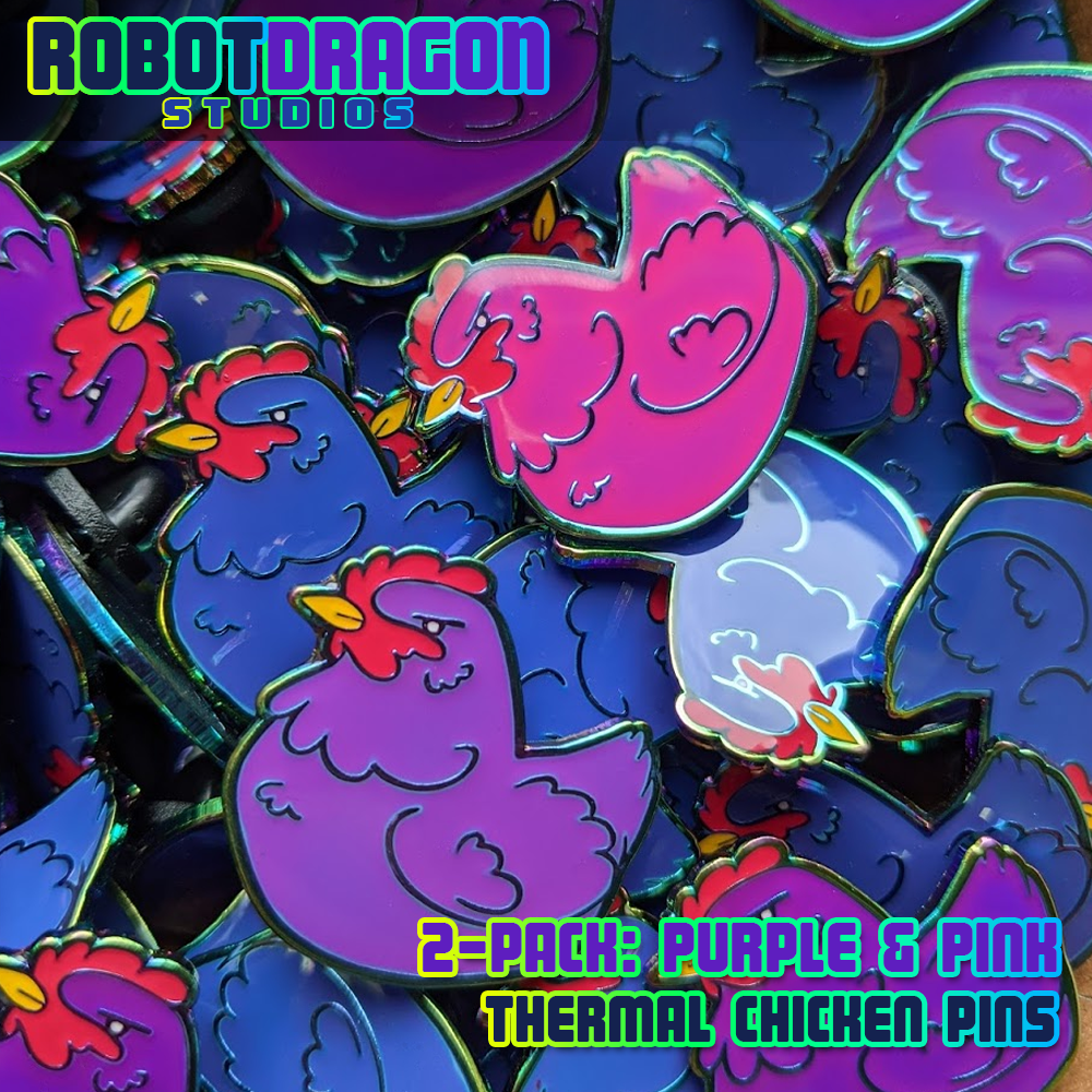 Thermal Chicken Soft Enamel Pin