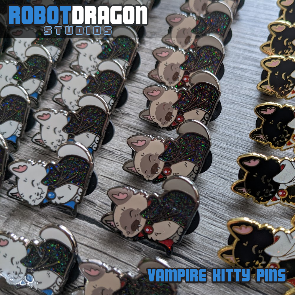 Vampire Kitty Enamel Pin