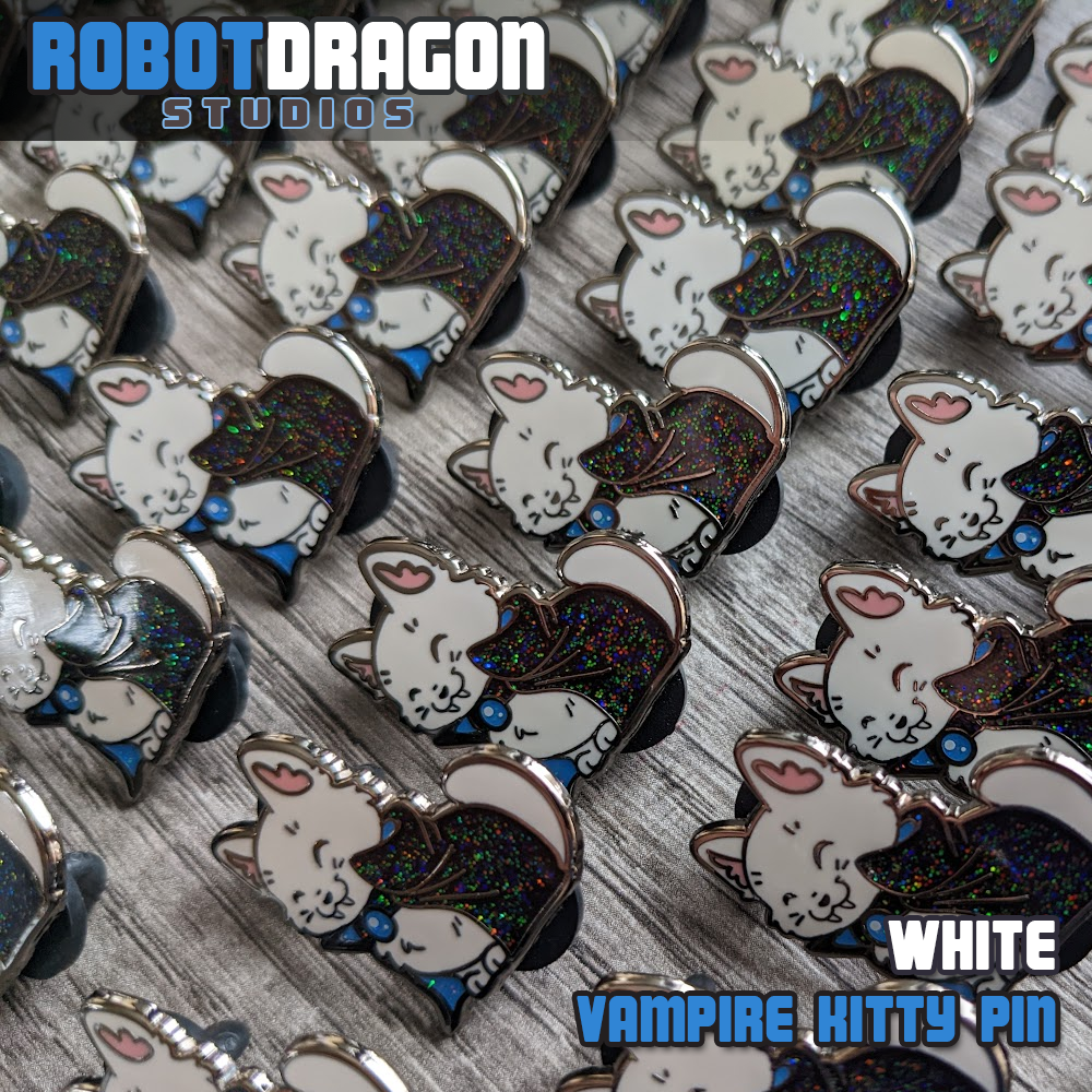 Vampire Kitty Enamel Pin