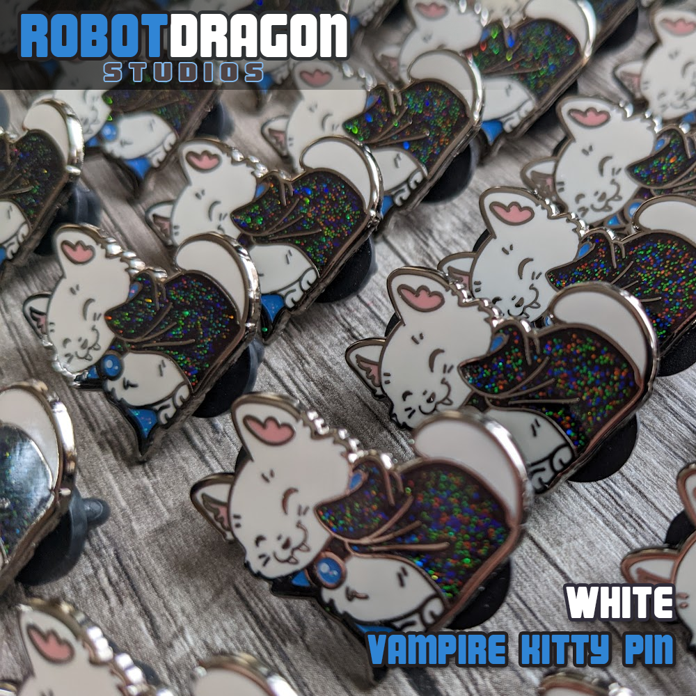 Vampire Kitty Enamel Pin