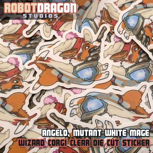 Angelo Wizard Corgi Sticker
