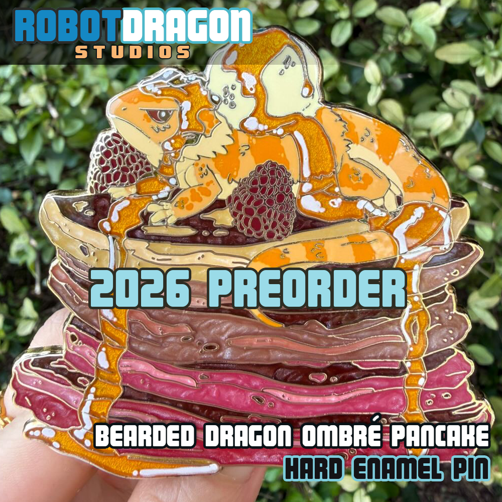 Bearded Dragon Ombré Pancake Enamel Pin