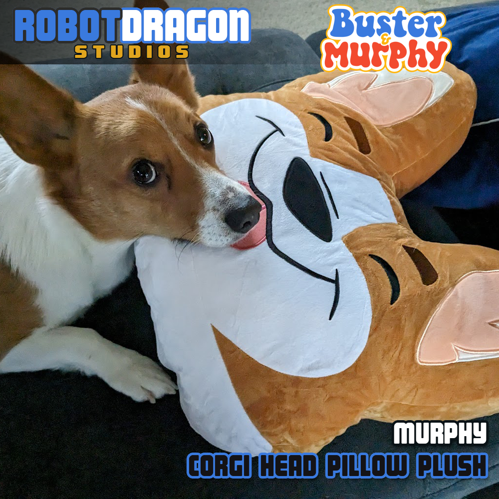 Buster & Murphy: Buster Corgi Head Pillow Case