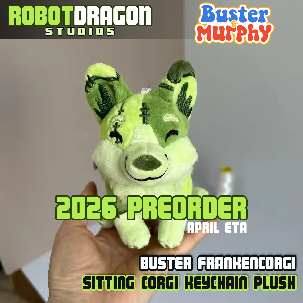 Buster & Murphy: Buster Frankencorgi Sitting Keychain Plush