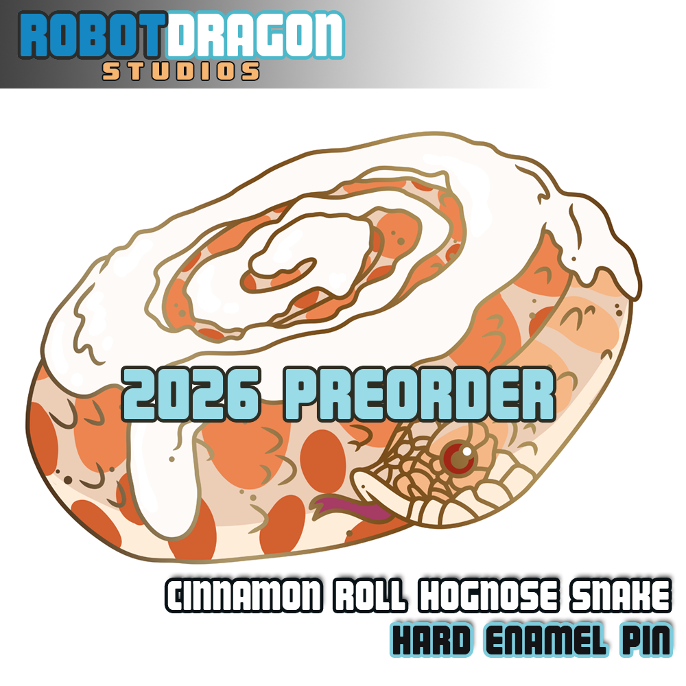 Cinnamon Roll Hognose Snake Enamel Pin