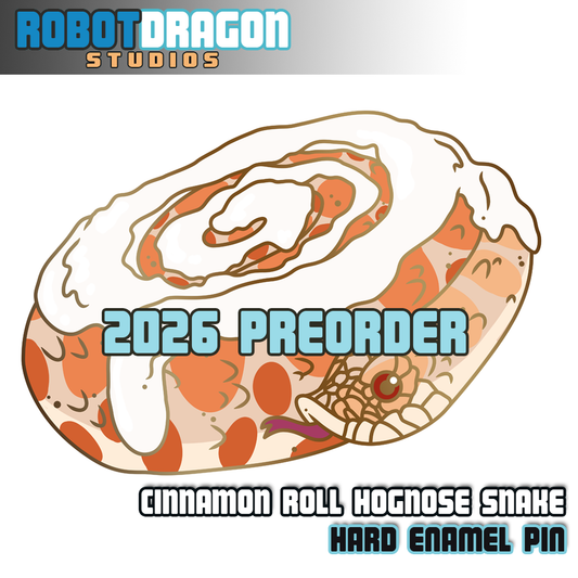 Cinnamon Roll Hognose Snake Enamel Pin