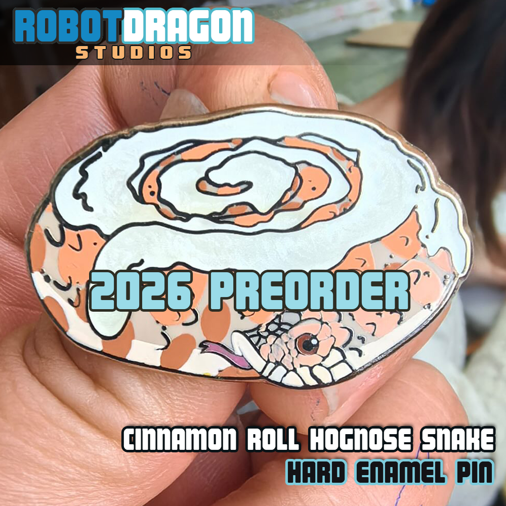 Cinnamon Roll Hognose Snake Enamel Pin