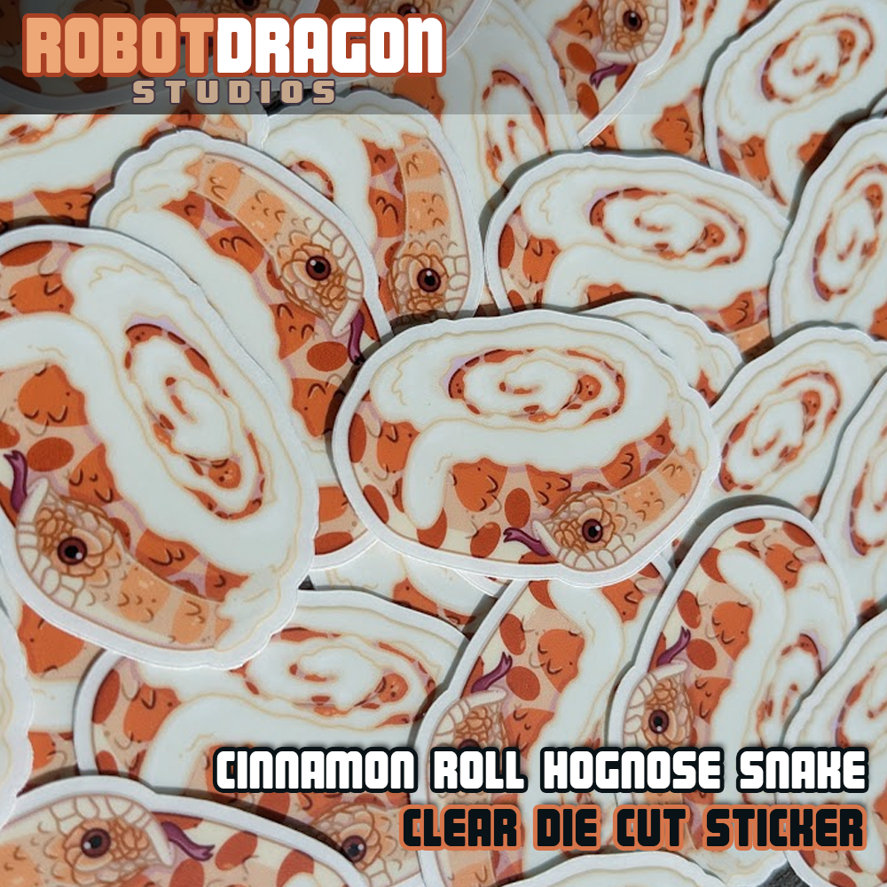 Cinnamon Roll Hognose Snake Sticker