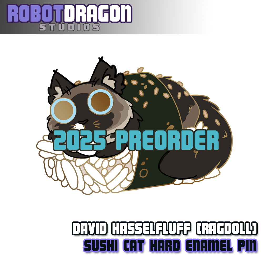 David Hasselfluff Sushi Cat Enamel Pin