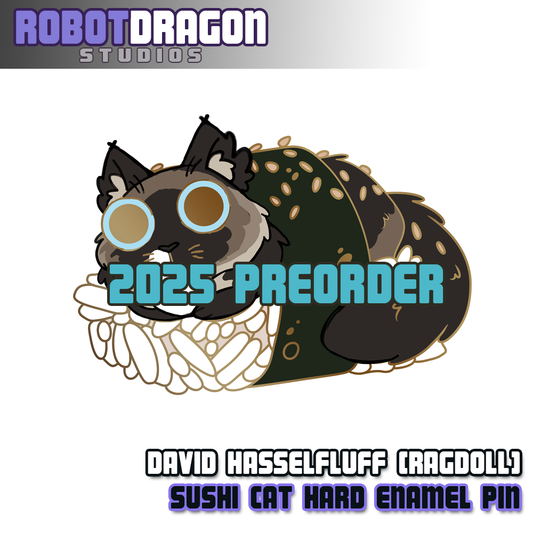 David Hasselfluff Sushi Cat Enamel Pin