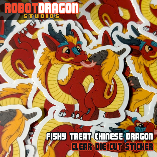 Nebula Chinese Dragon Fishy Treat Sticker