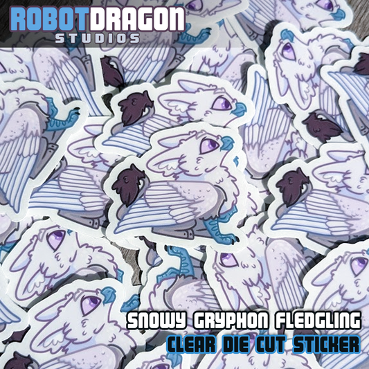 Snowy Gryphon Fledgling Sticker