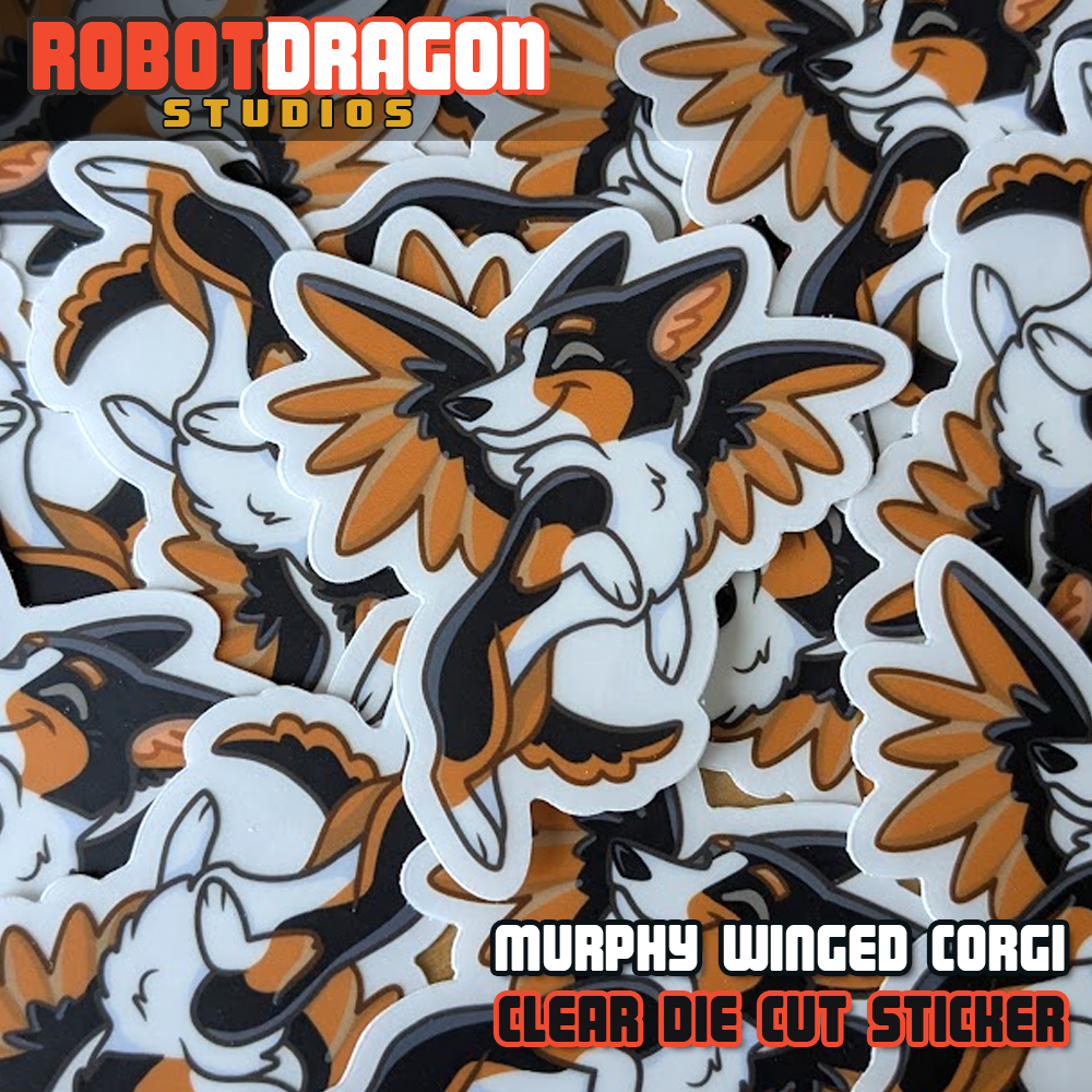 Murphy Winged Corgi Sticker