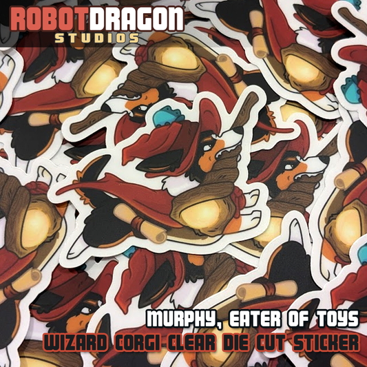 Murphy Wizard Corgi Sticker