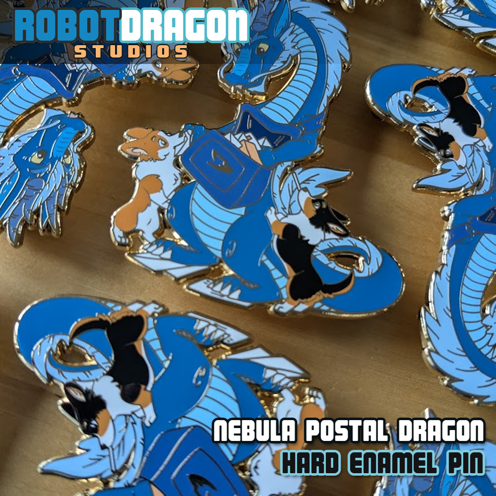 Nebula Postal Dragon Enamel Pin