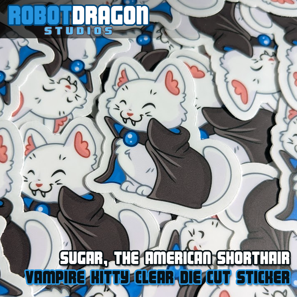 Sugar Vampire Kitty Sticker