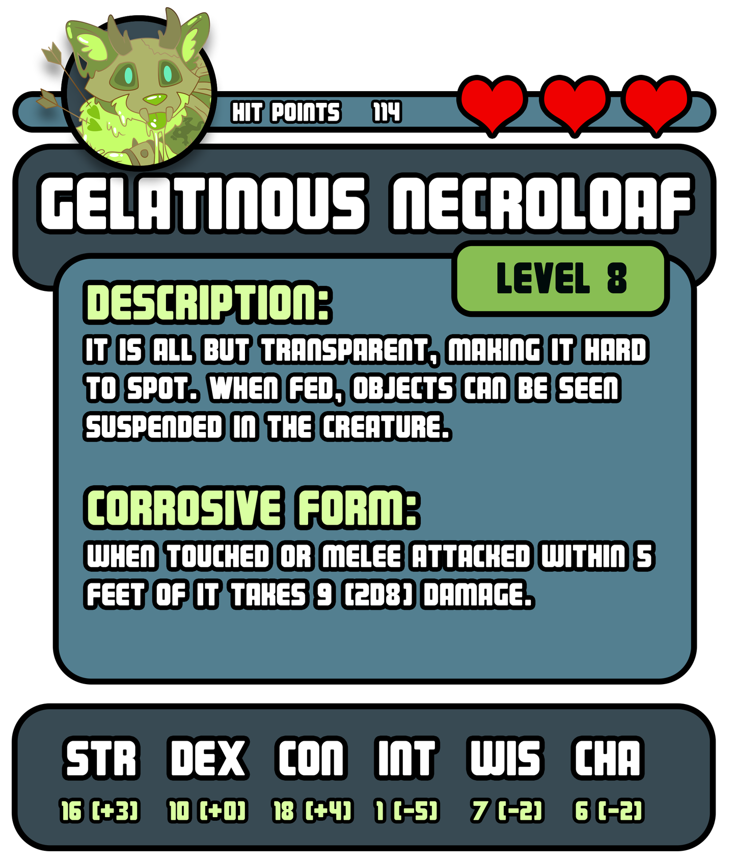 Gelatinous Necroloaf Enamel Pin