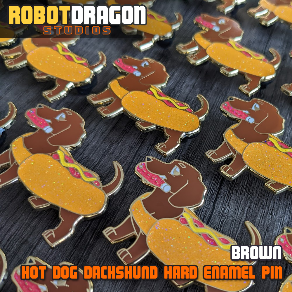 Hot Dog Dachshund Enamel Pin