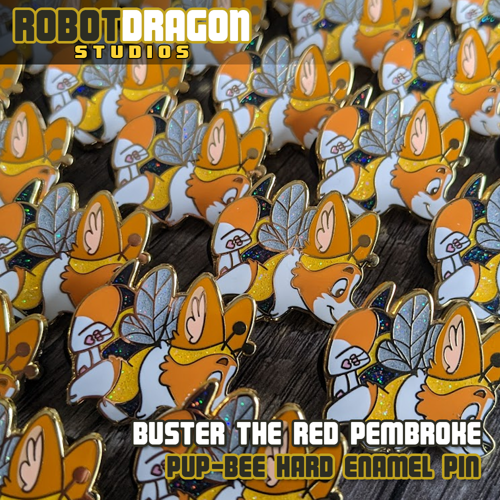 Corgasaurus Rex and Pup-bee Costume Enamel Pins