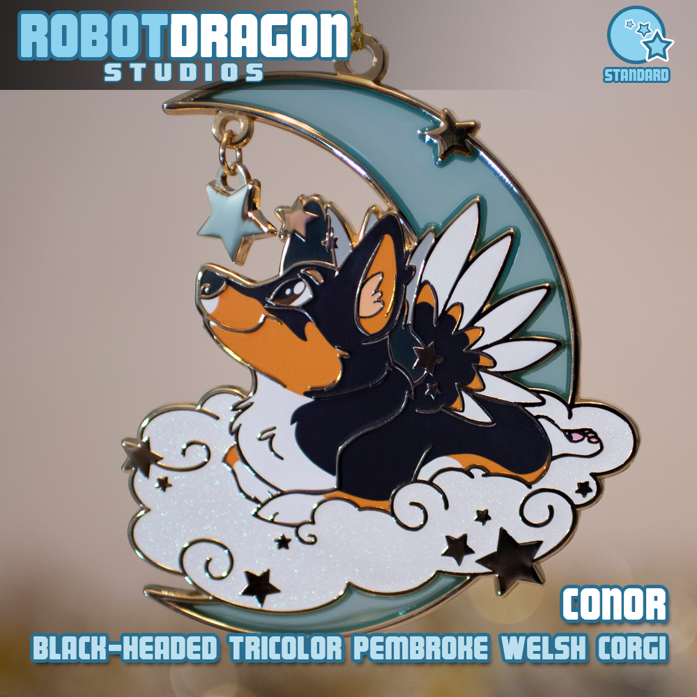 Black-Headed Tricolor Pembroke Welsh Corgi Ornament